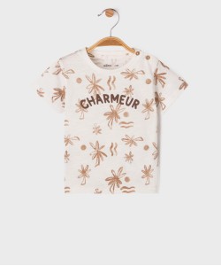 Tee-shirt manches courtes à motifs palmiers bébé garçon